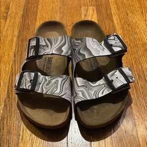 Birkenstock Arizona BS White/Black Birko-Flor US 7